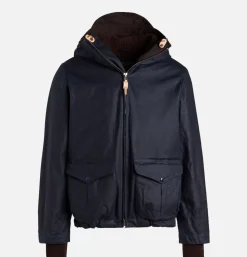 Blazer Coat Waxed Navy
