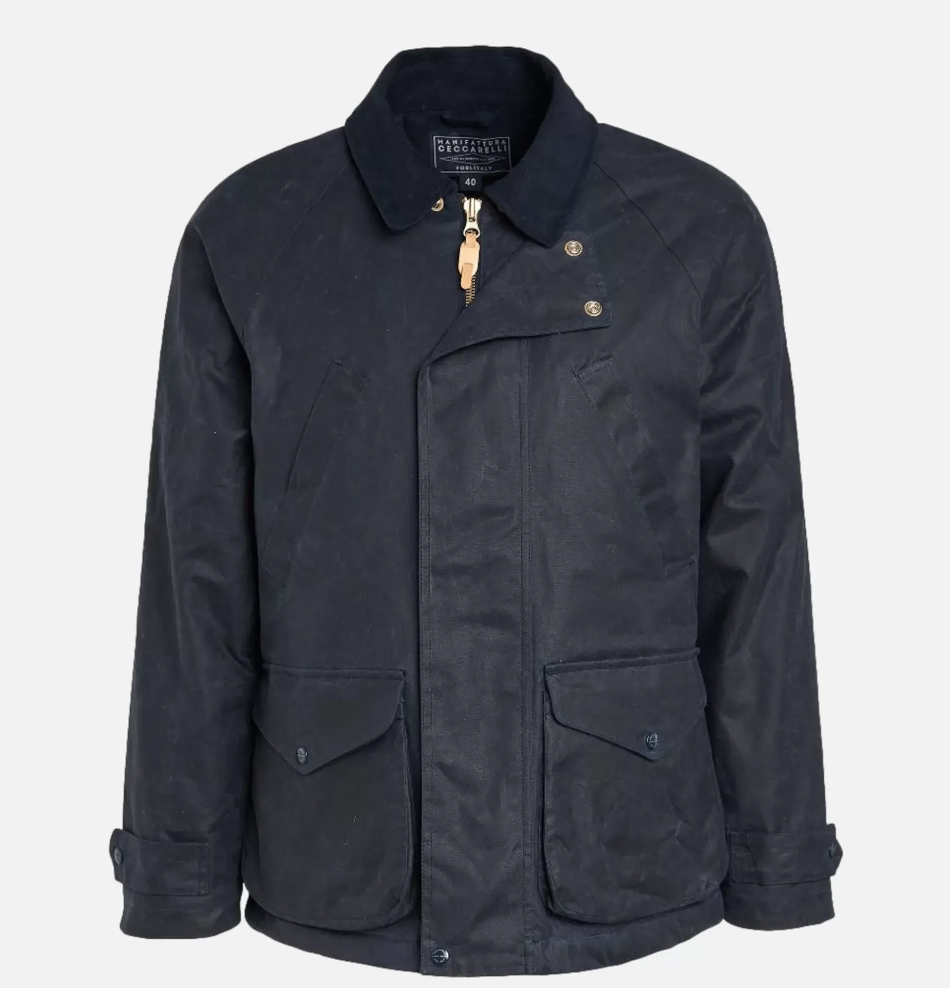 Blouson Caban Wax Navy