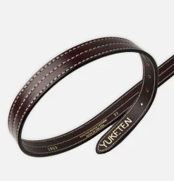 Ceinture Triple Stitched Dark Brown