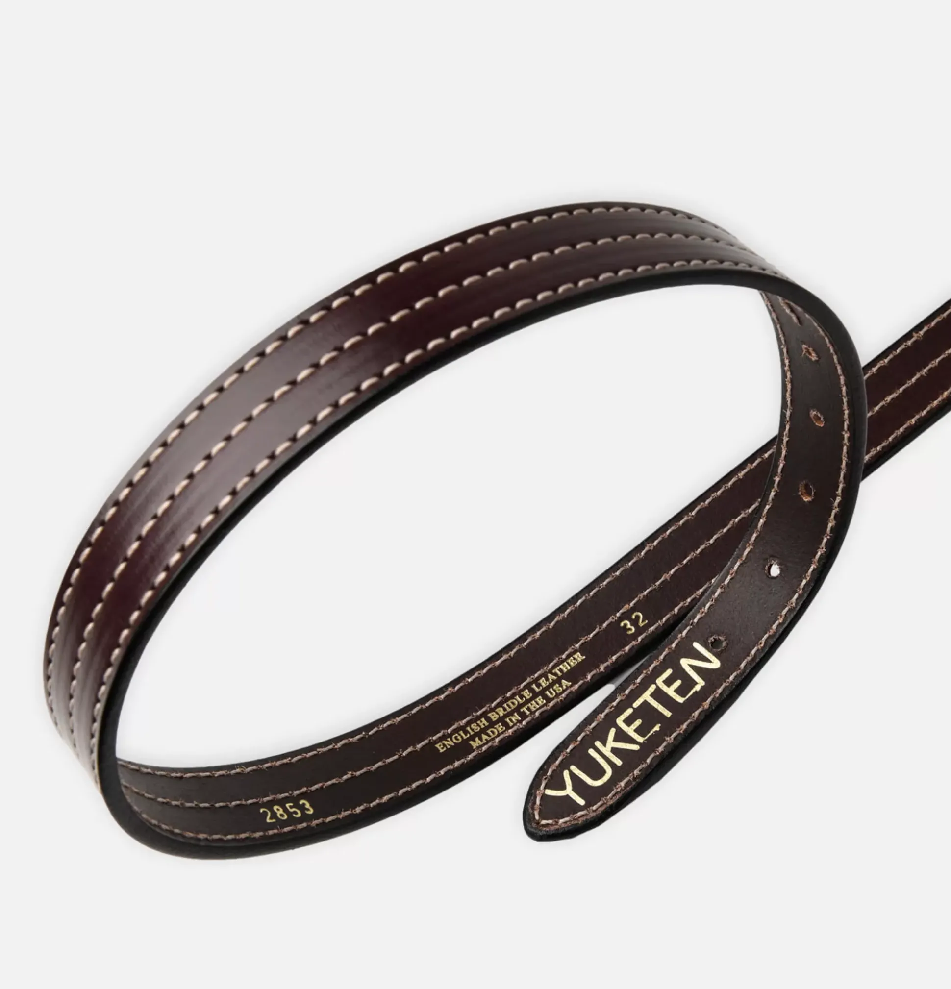 Ceinture Triple Stitched Dark Brown