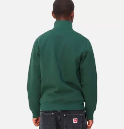 Chase Neck Zip Sweat Discovery Green