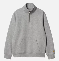 Chase Neck Zip Sweat Grey Heather