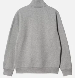 Chase Neck Zip Sweat Grey Heather
