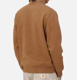 Chase Neck Zip Sweat Tamarind