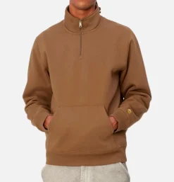 Chase Neck Zip Sweat Tamarind