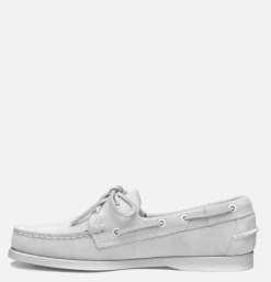 Chaussures Docksides White Suede