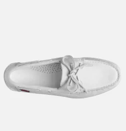Chaussures Docksides White Suede