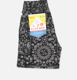 Chef Short Paisley Black
