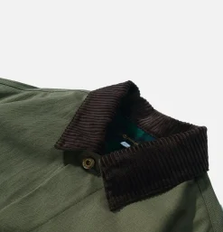 Corduroy Collar Jacket Green