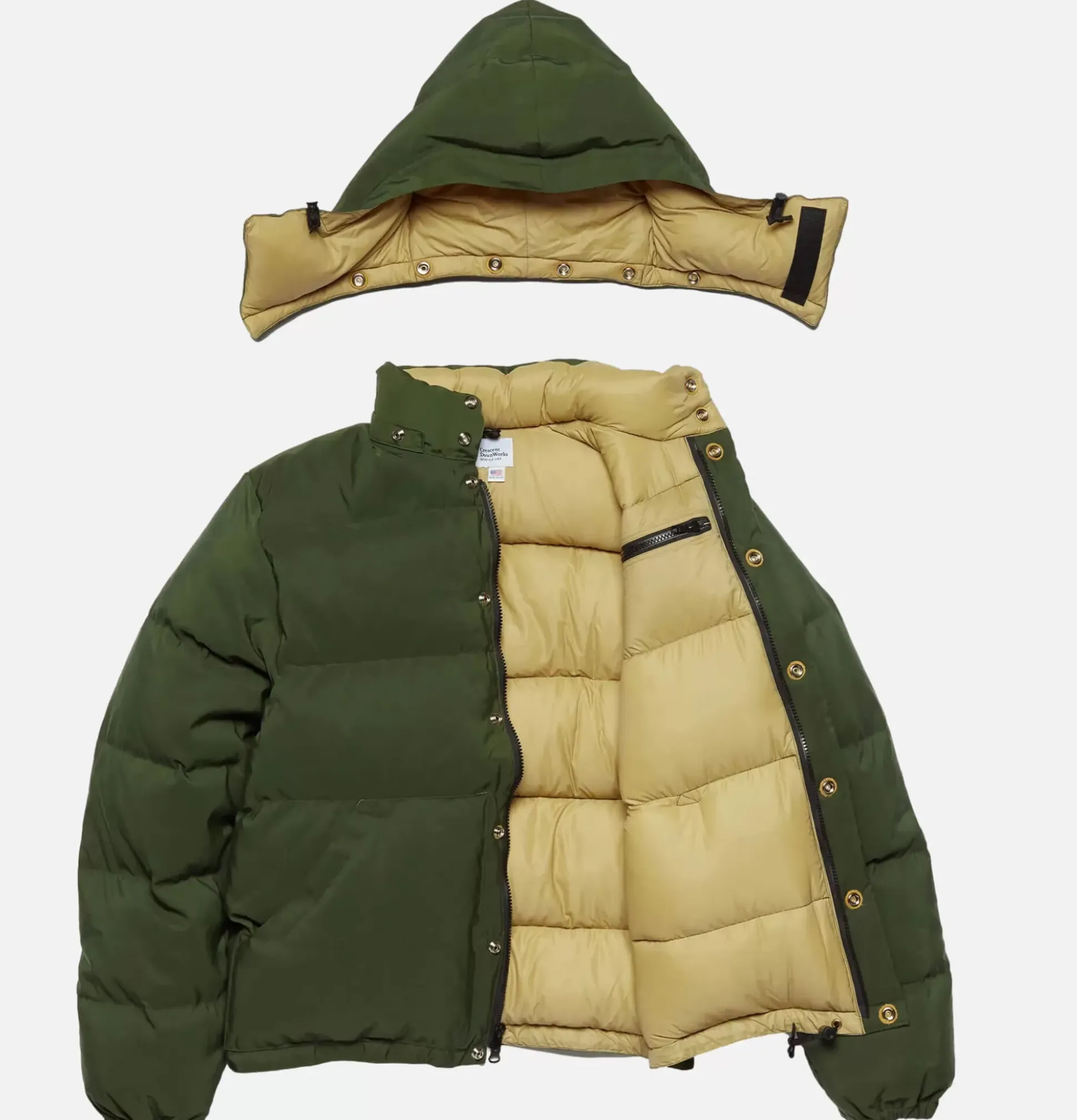 Down Sweater Jacket Olive