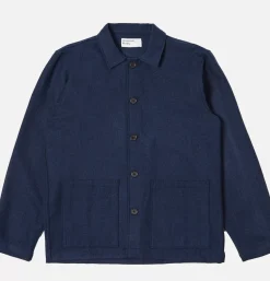 Easy Overshirt Herringbone Navy