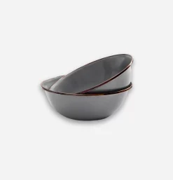 Enamel Bowl Set X 2 Grey
