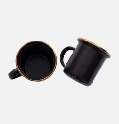 Enamel Cup Set X 2 Charcoal