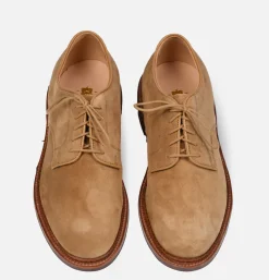 29332F - Plain Toe Blucher Suede Tan