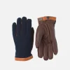 Gants Deerskin Wool Tricot Navy