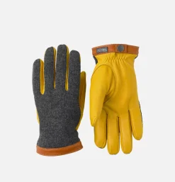 Gants Deerskin Wool Tricot Charcoal