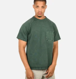 Heavy Raglan Pocket Tee Dark Green