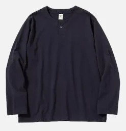 Henley Long Sleeve Tee Navy