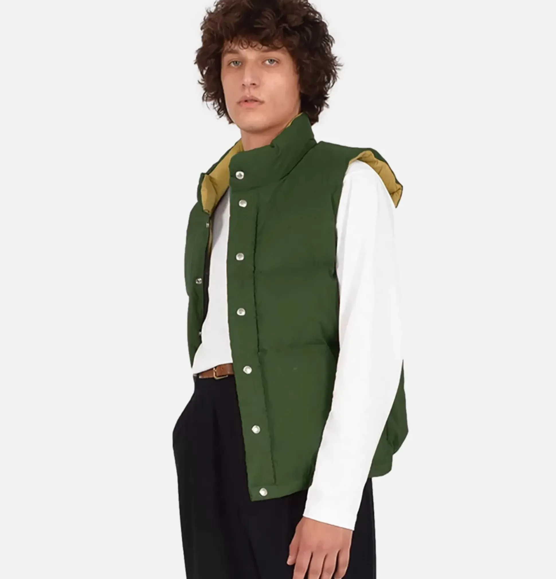 Italian Down Vest Olive