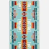 Jacquard Hand Towel Chief Joseph Aqua