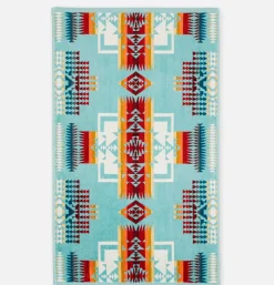 Jacquard Hand Towel Chief Joseph Aqua
