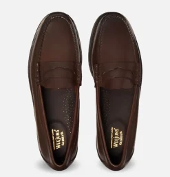 Larson Penny Loafers Soft Chocolate Leather