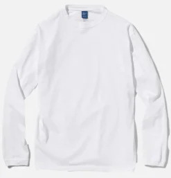 Ls Crew Tee White