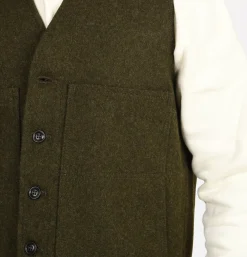 Mackinaw Wool Vest Forest Green