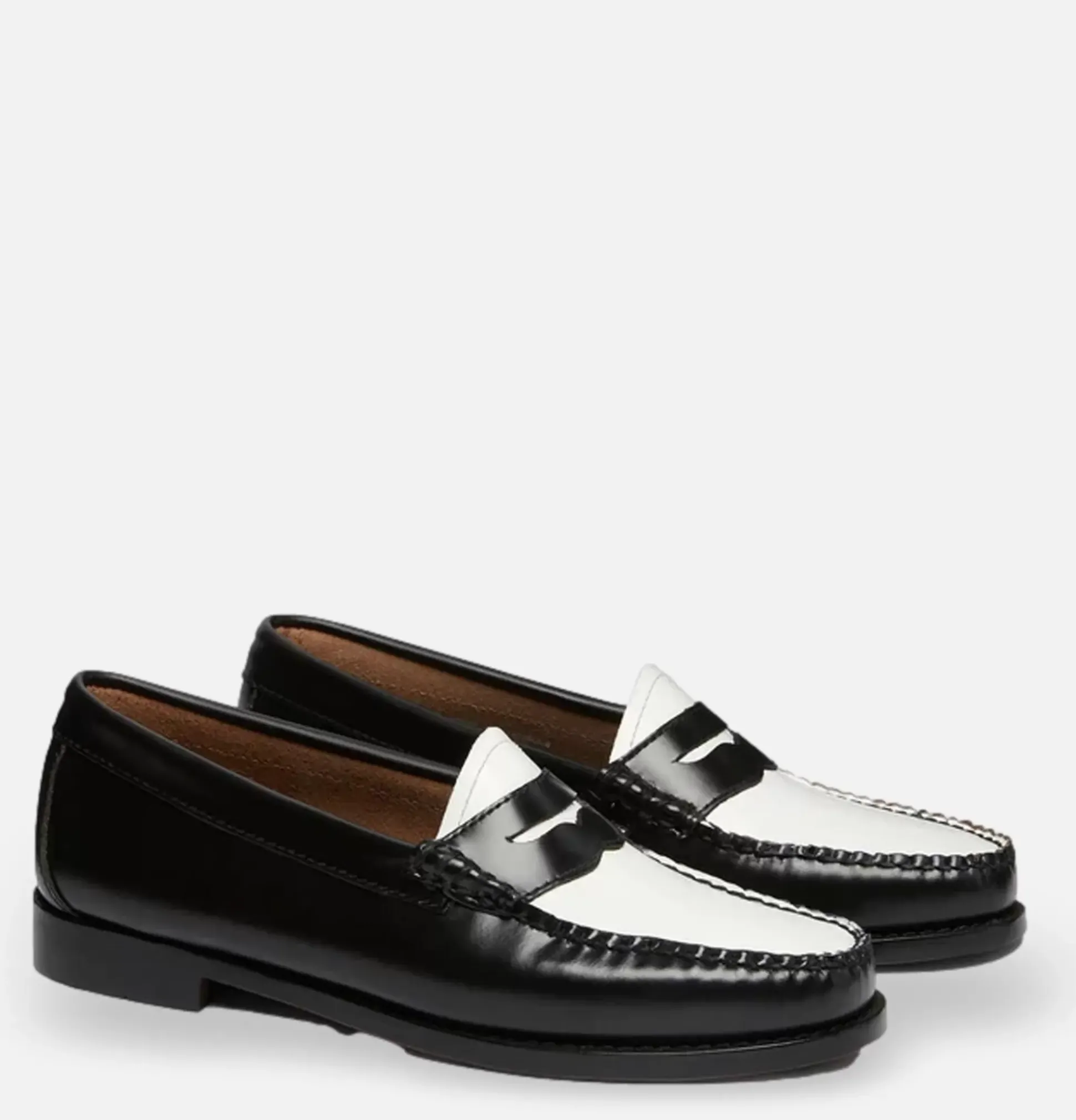 Mocassin Weejuns Black & White Leather