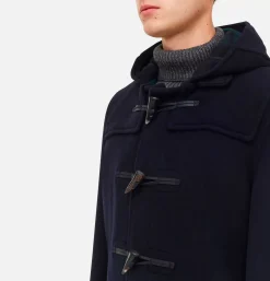 Morris Dufflecoat Navy Black Stewart