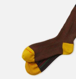 Multi Vertical Jaquard Socks Navy
