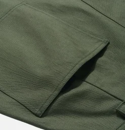 Naval Button Pants Green
