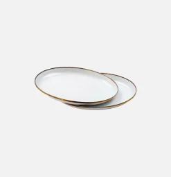 Petites Assiettes Email X 2 Eggshell