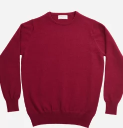 Pull Col Rond Bordeaux