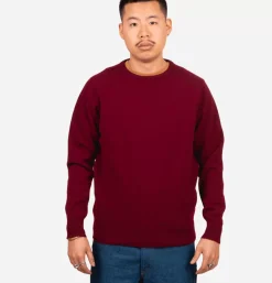 Pull Col Rond Bordeaux