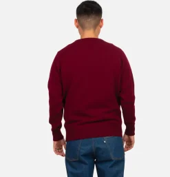 Pull Col Rond Bordeaux