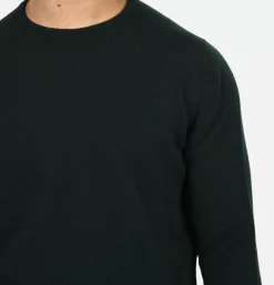Pull Col Rond Tartan Green