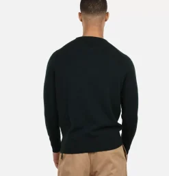 Pull Col Rond Tartan Green