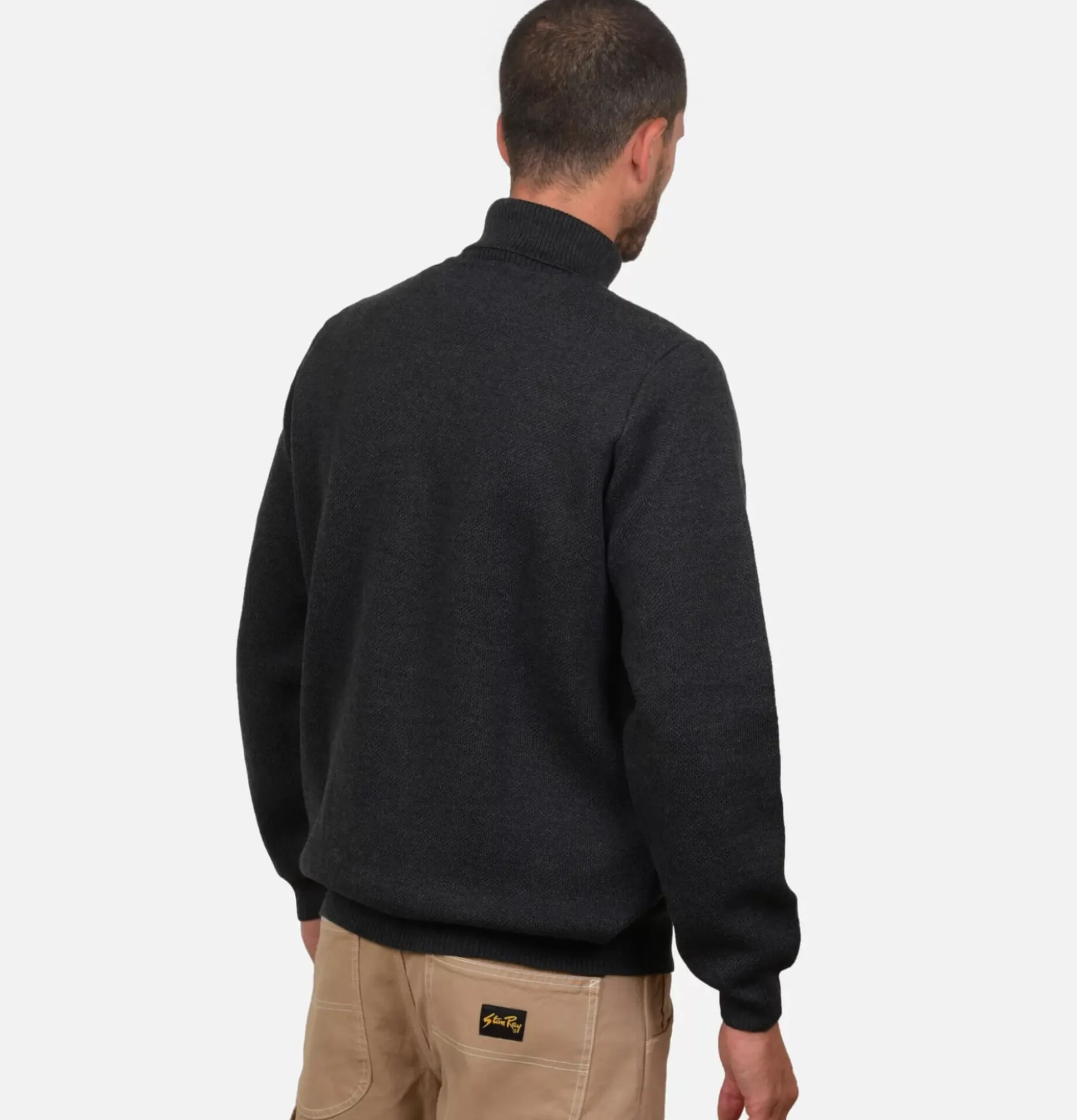 Pull Youri Col Roule Charcoal
