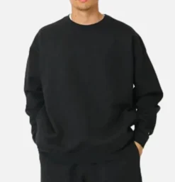 Recycled Cotton Crewneck Black