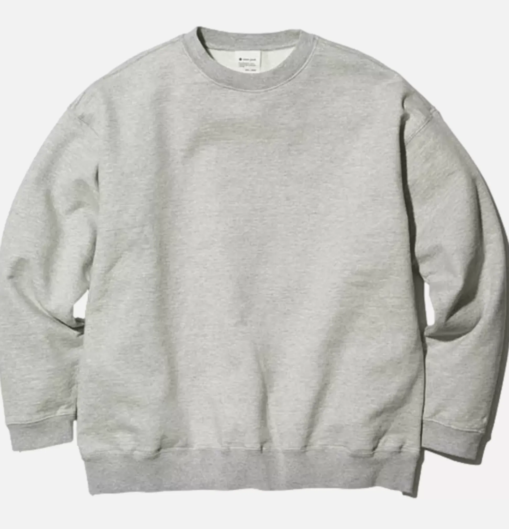 Recycled Cotton Sweat Crewneck Grey
