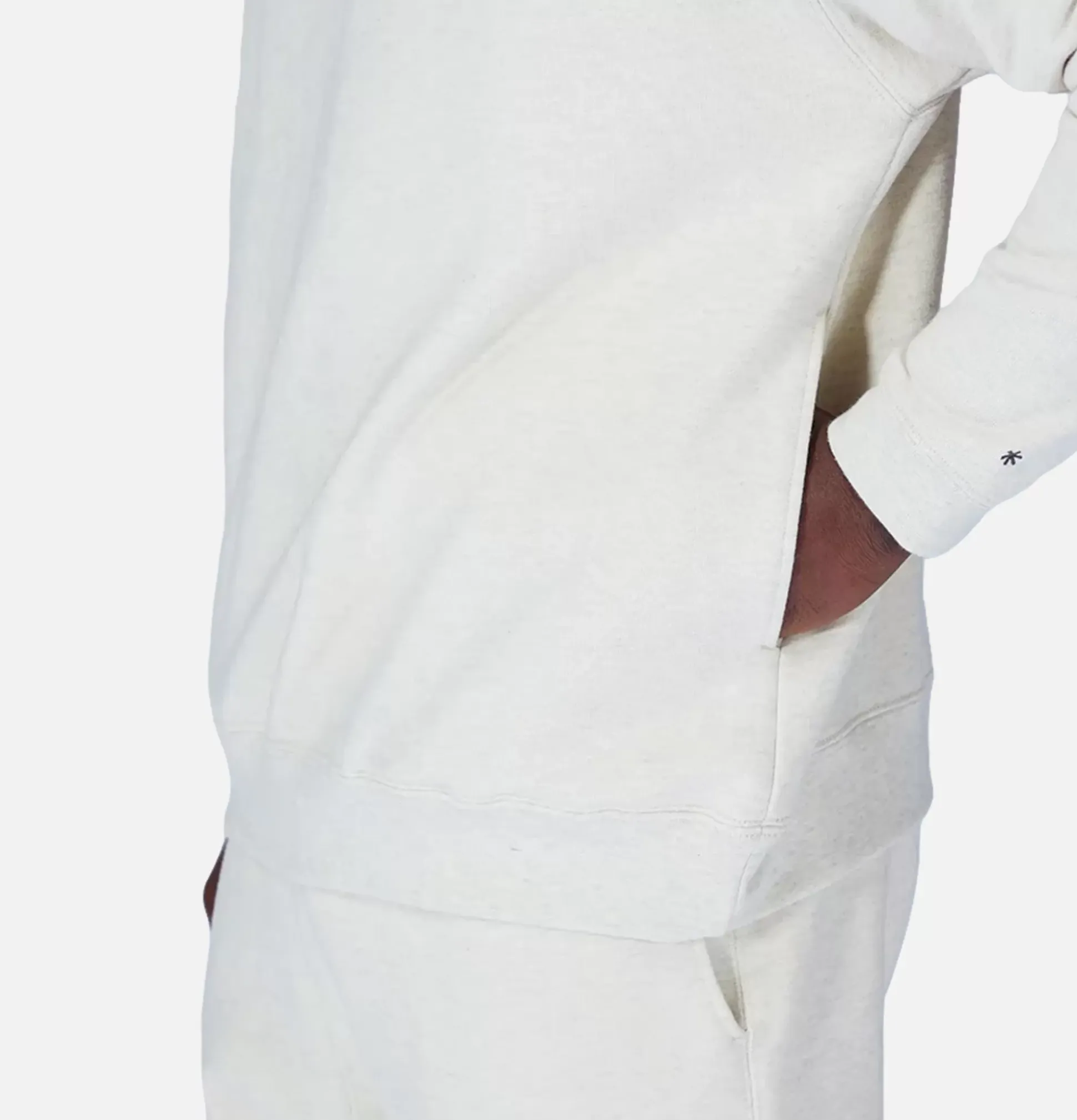 Recycled Cotton Sweat Crewneck Grey