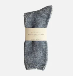 Recycled Wool Socks Blue