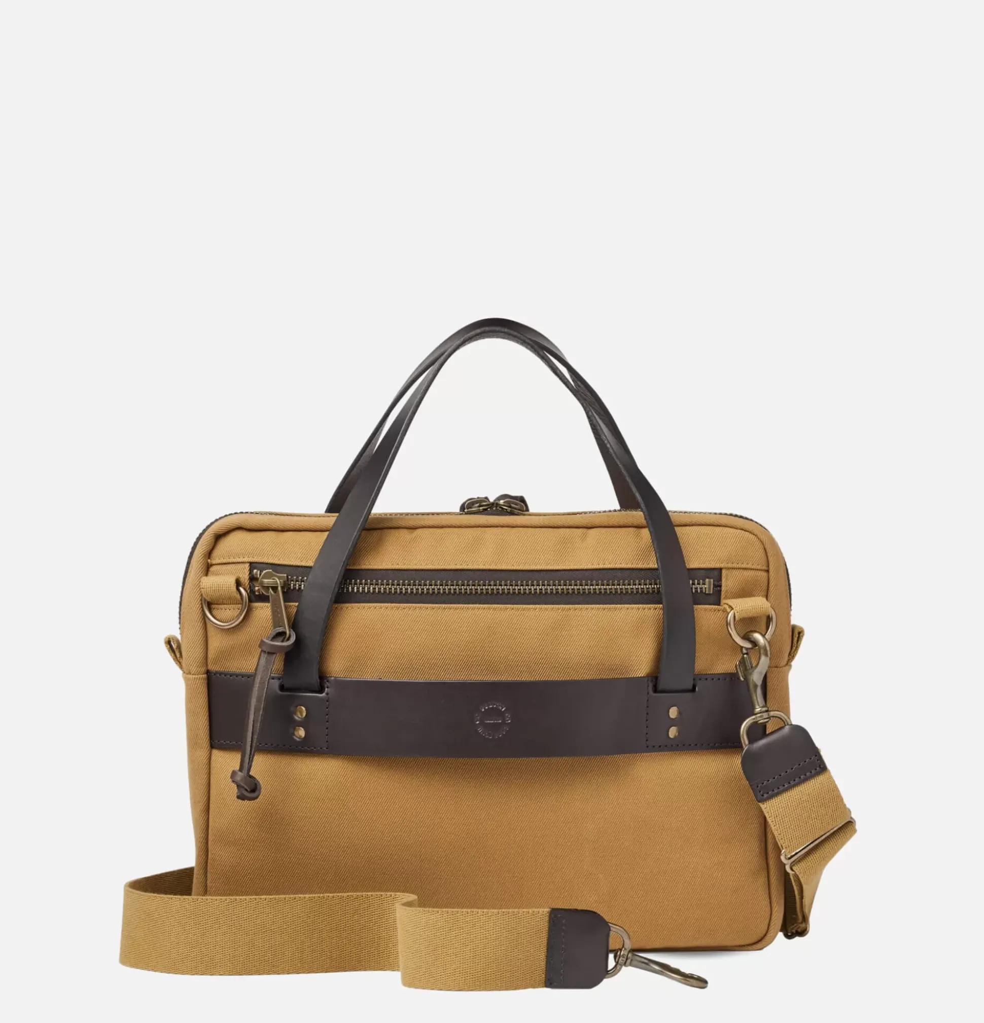 Rugged Compact Briefcase Tan