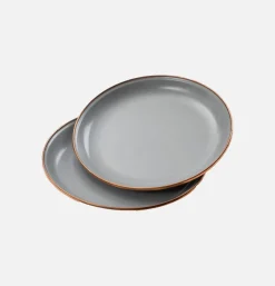 Small Enamel Plate X 2 Grey