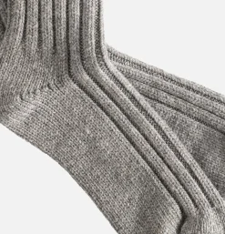Solid Wool Socks Ash Grey