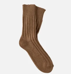 Solid Wool Socks Camel
