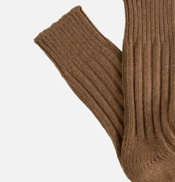 Solid Wool Socks Camel