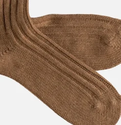 Solid Wool Socks Camel