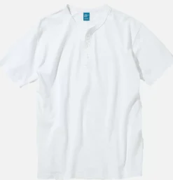 S/S Henley Tee White